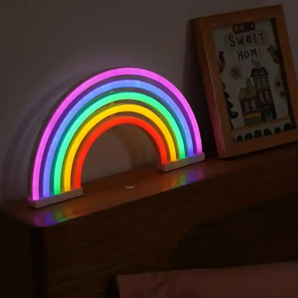 Lampe murale arc-en-ciel, décoration lumineuse colorée