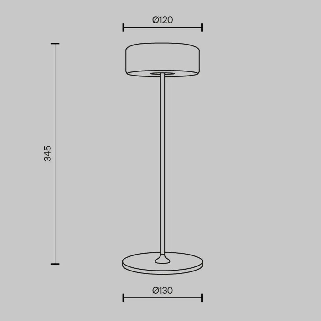 Lampe sans fil rechargeable en aluminium, LED de 2200 à 4000 K
