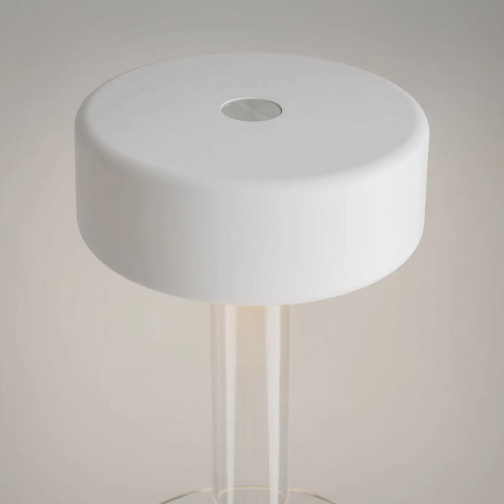 Lampe sans fil rechargeable avec vase en verre, 34,8 cm