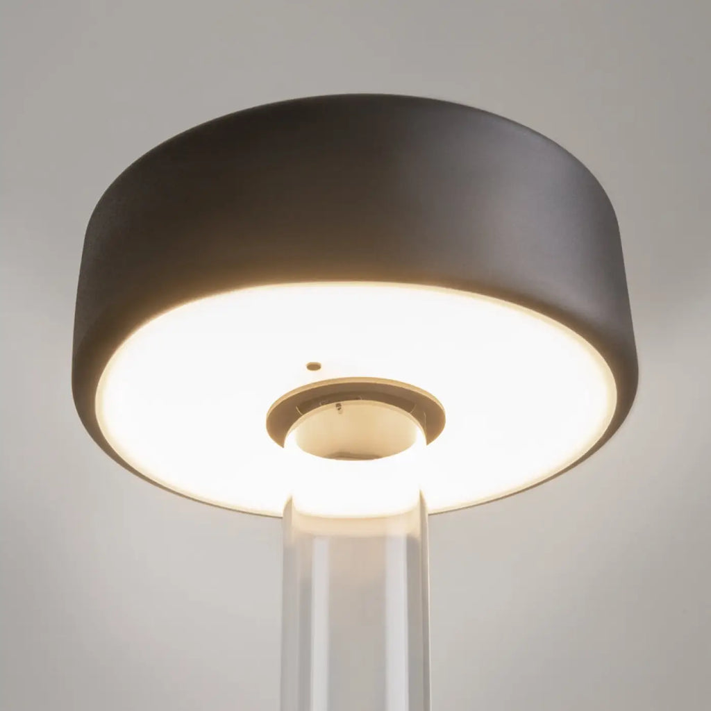 Lampe sans fil rechargeable avec vase en verre, 34,8 cm