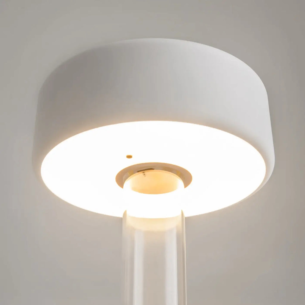 Lampe sans fil rechargeable avec vase en verre, 34,8 cm