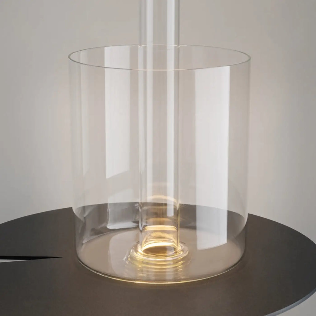 Lampe sans fil rechargeable avec vase en verre, 34,8 cm