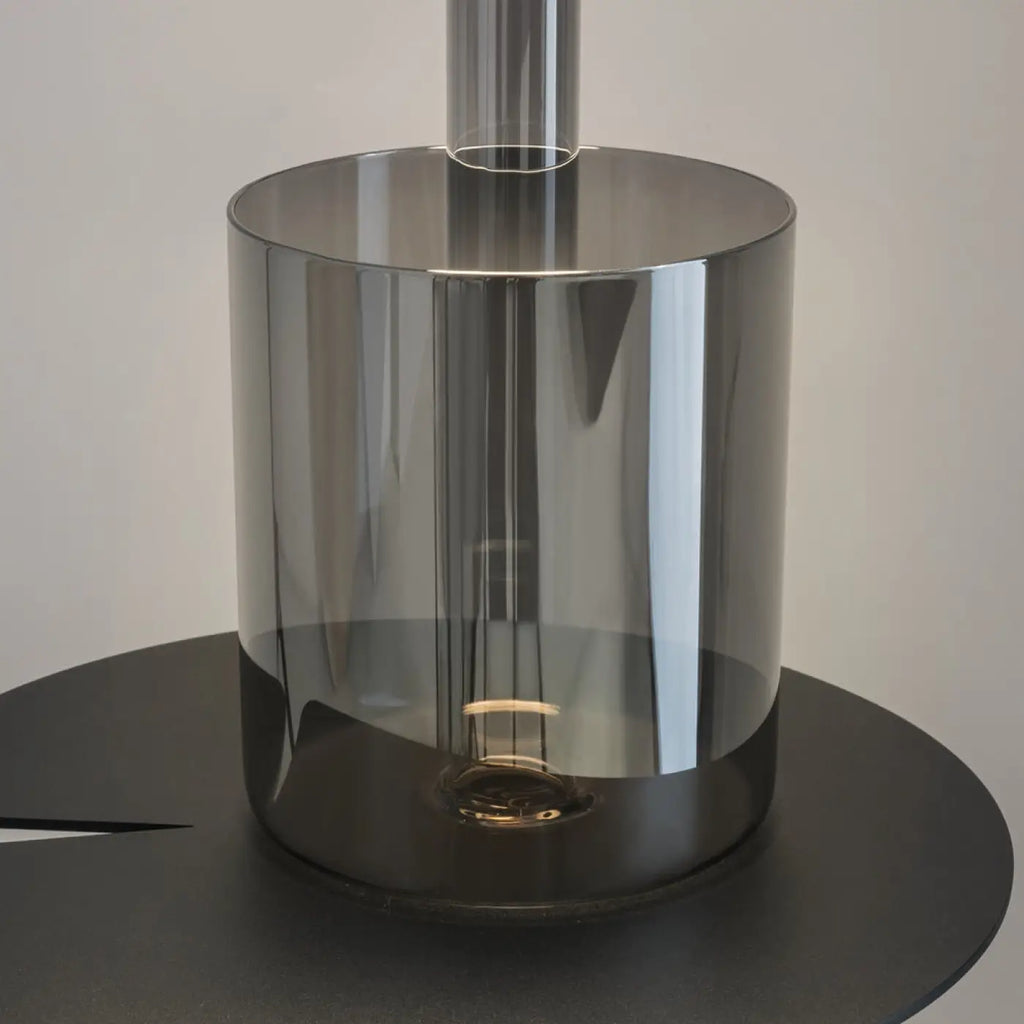 Lampe sans fil rechargeable avec vase en verre, 34,8 cm