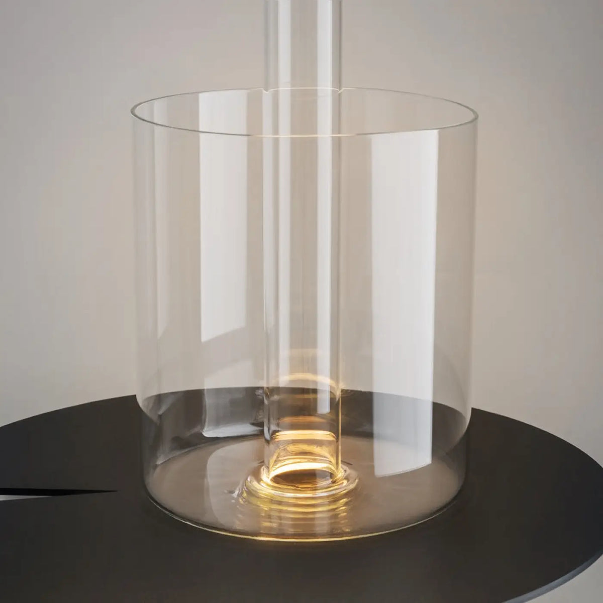 Lampe sans fil rechargeable avec vase en verre, 34,8 cm