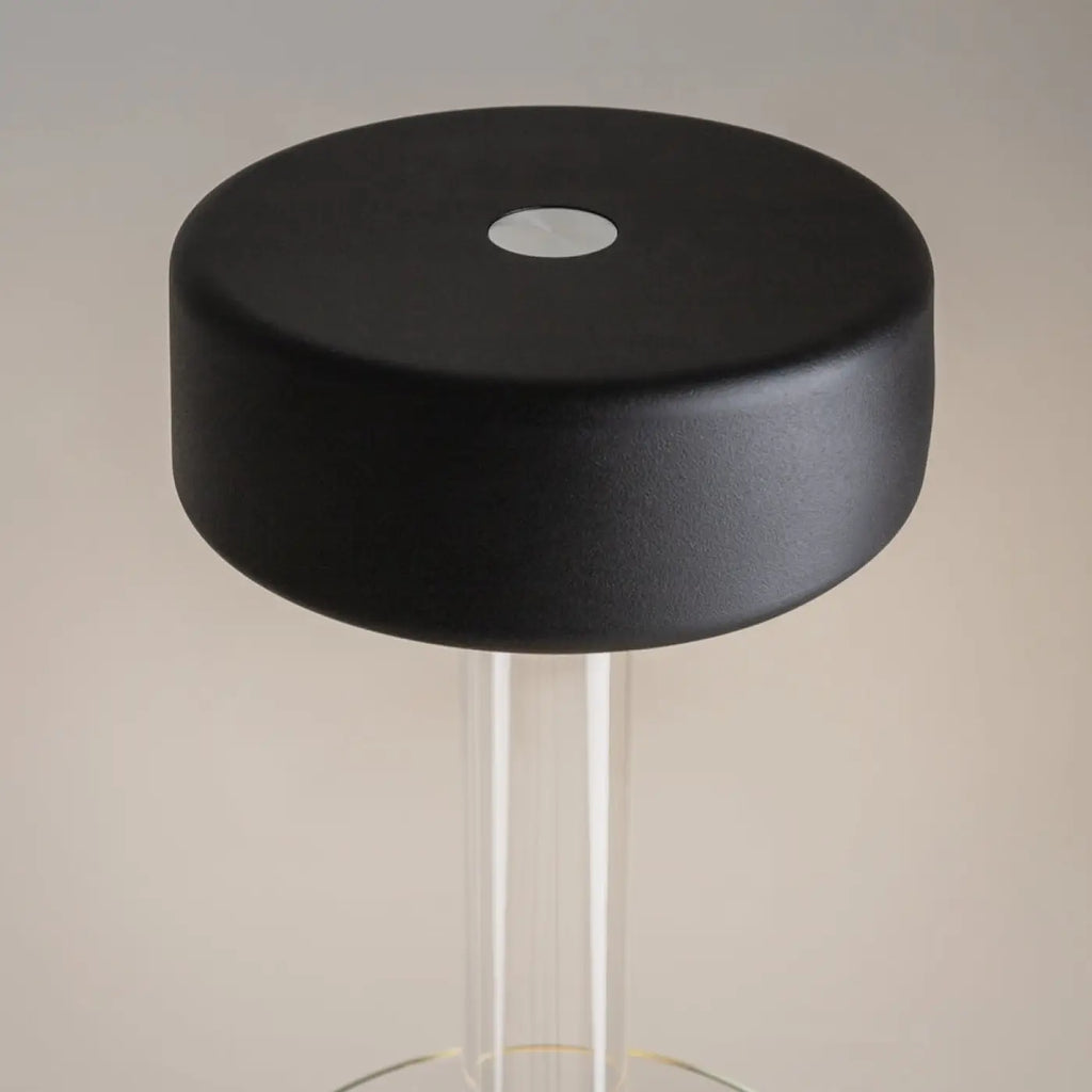 Lampe sans fil rechargeable avec vase en verre, 34,8 cm