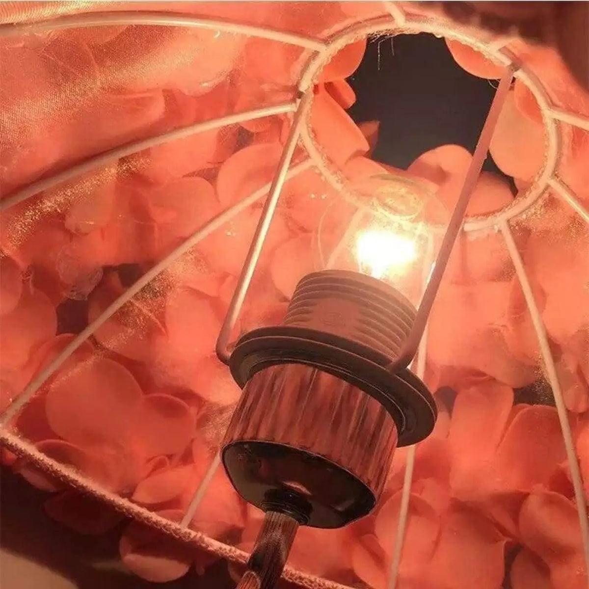 Lampe fleur décorative, rouge, rose ou jaune