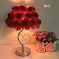 Lampe fleur décorative, rouge, rose ou jaune, rouge