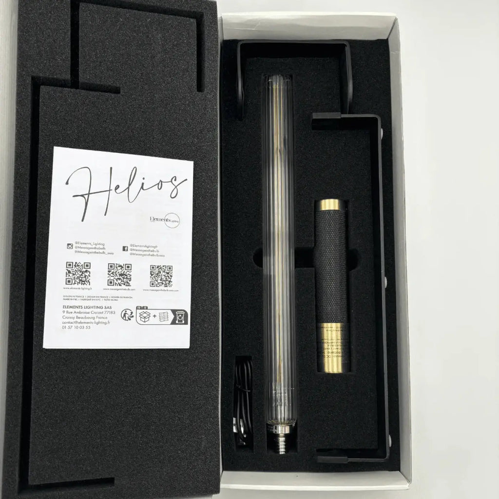 Lampe tube lumineux sans fil rechargeable, à poser ou au mur