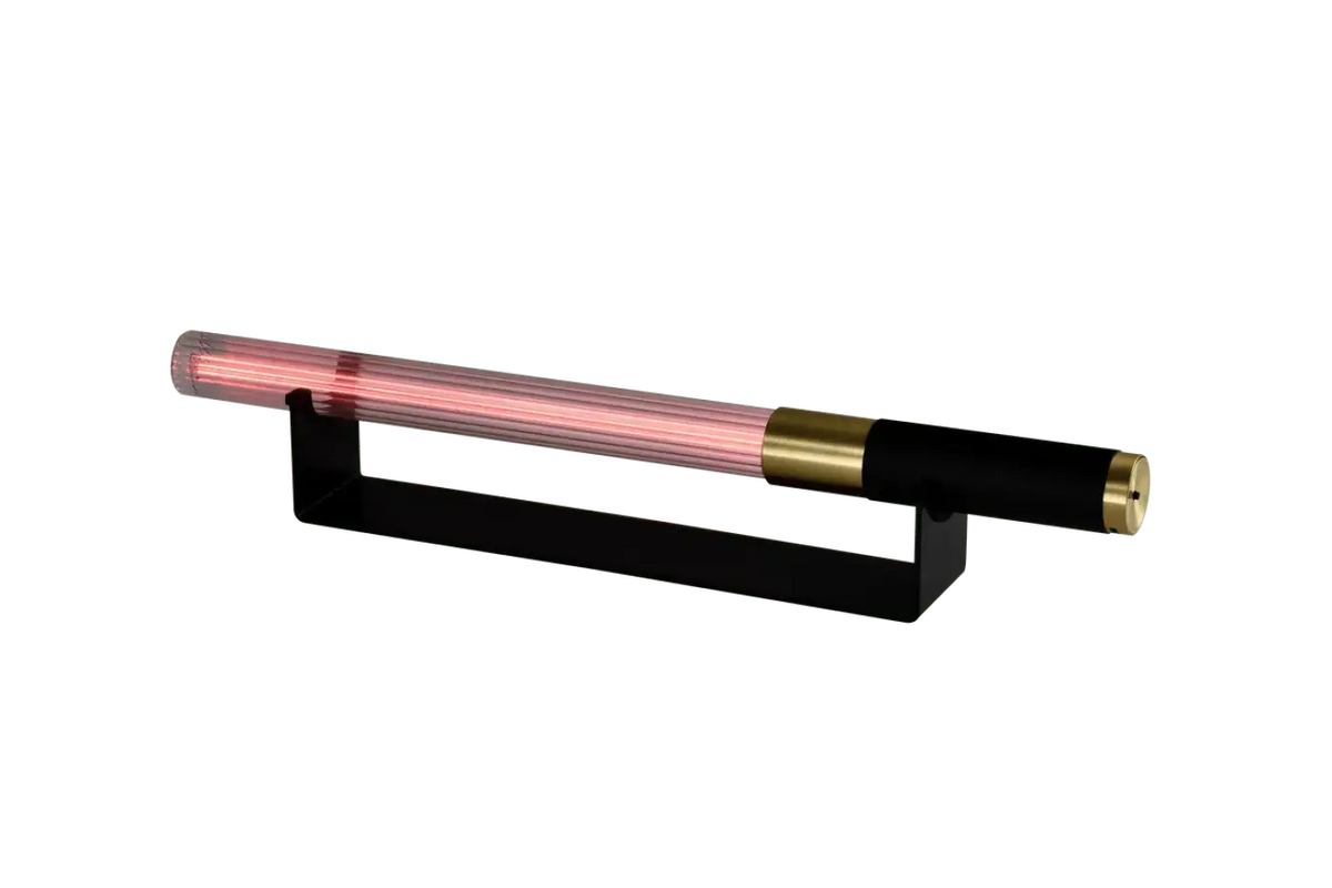 Lampe tube lumineux sans fil rechargeable, à poser ou au mur, rouge