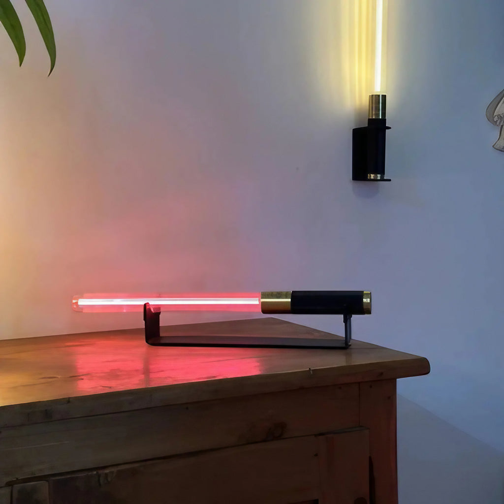 Lampe tube lumineux sans fil rechargeable, à poser ou au mur