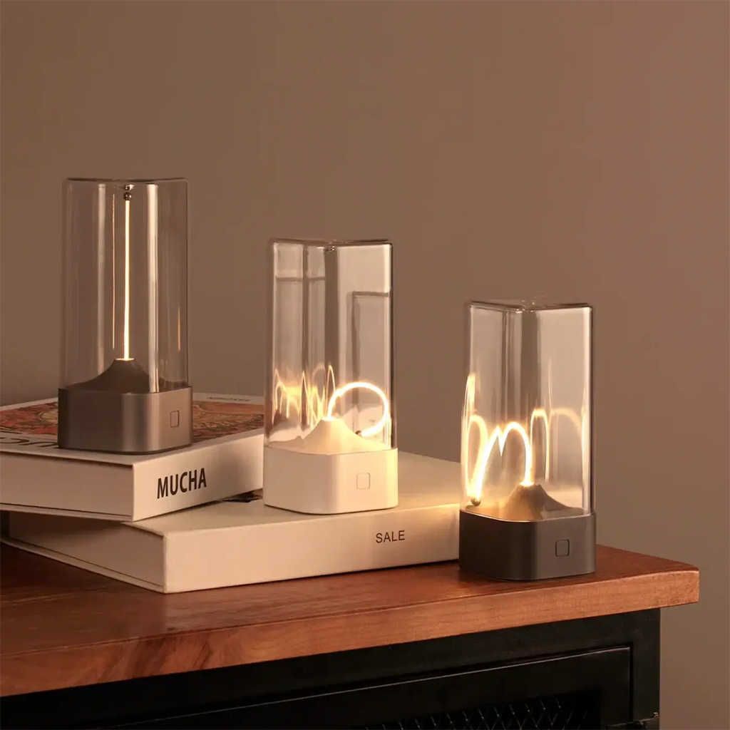 Lampe de table compacte aux lignes arrondies, style moderne