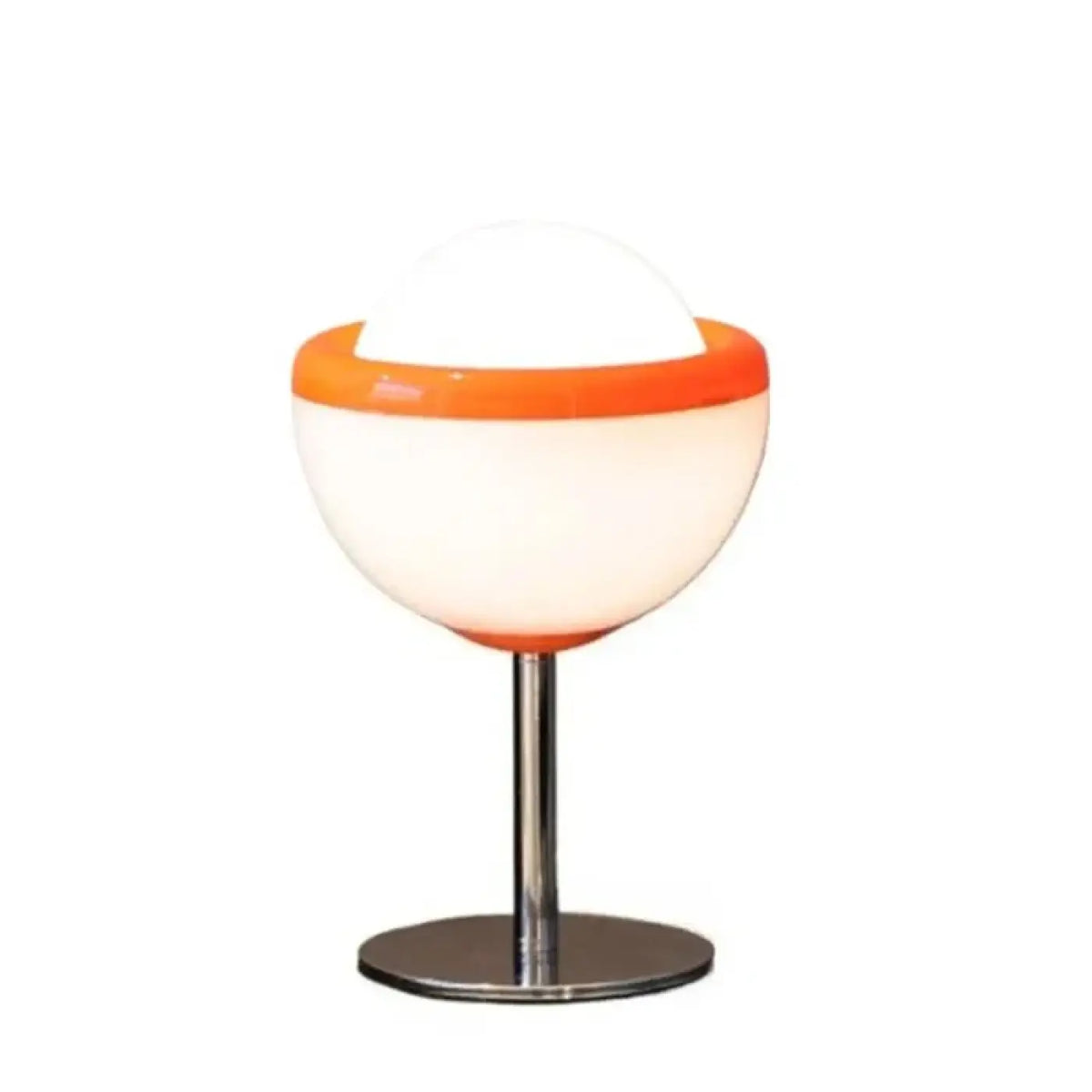 Lampe de table sphérique au design épuré, orange ou blanc, blanc