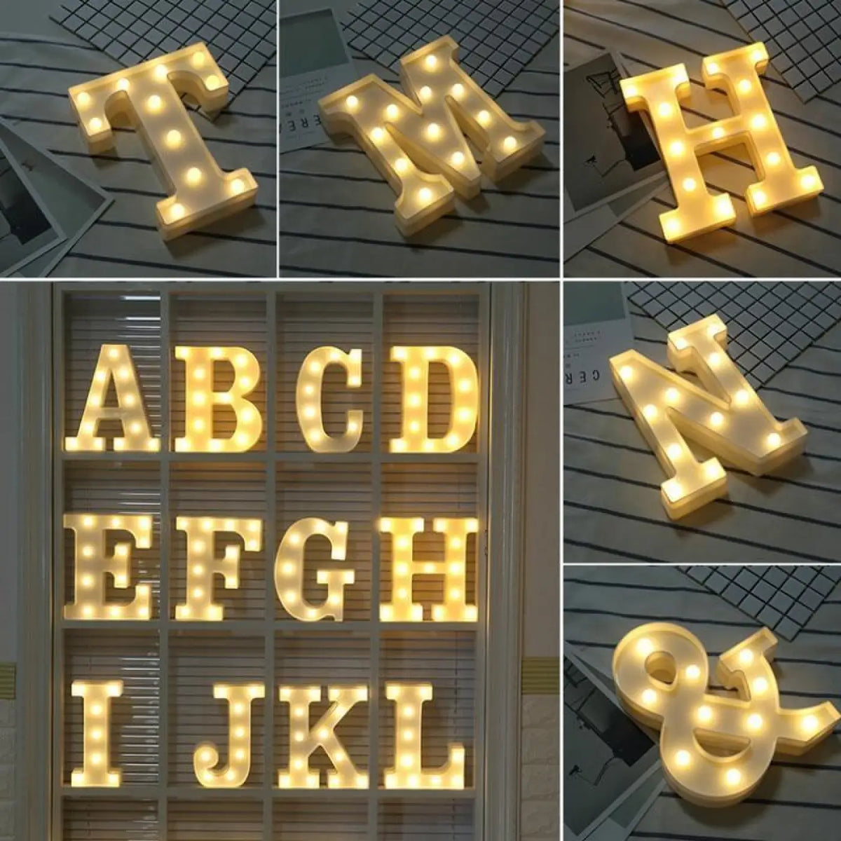 Lampe lettre lumineuse, de A à Z, à poser