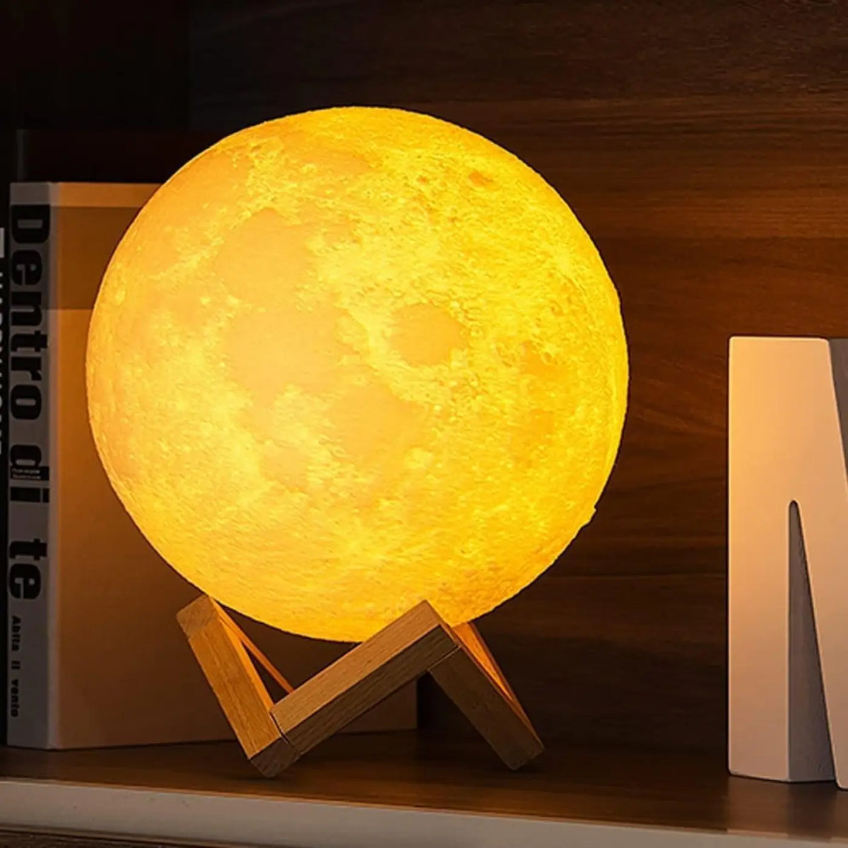 Lampe lune 3D aux cratères en relief, tailles S, M et L