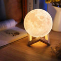 Lampe lune 3D aux cratères en relief, tailles S, M et L