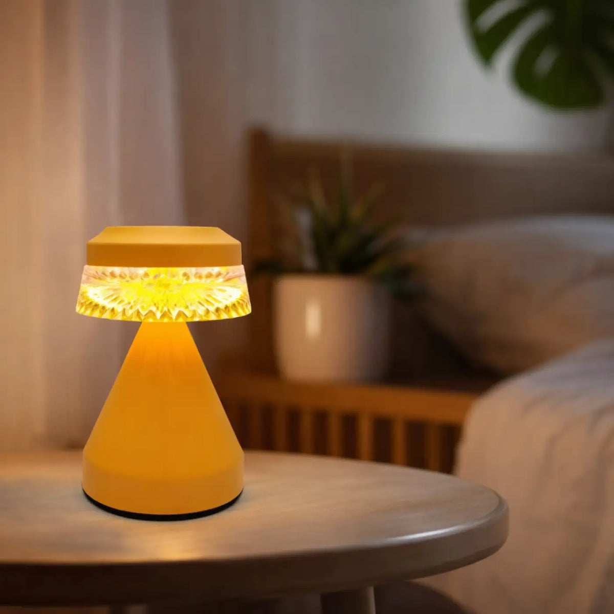 Lampe minimaliste à lumière tamisée, quatre formes, orange ou noir