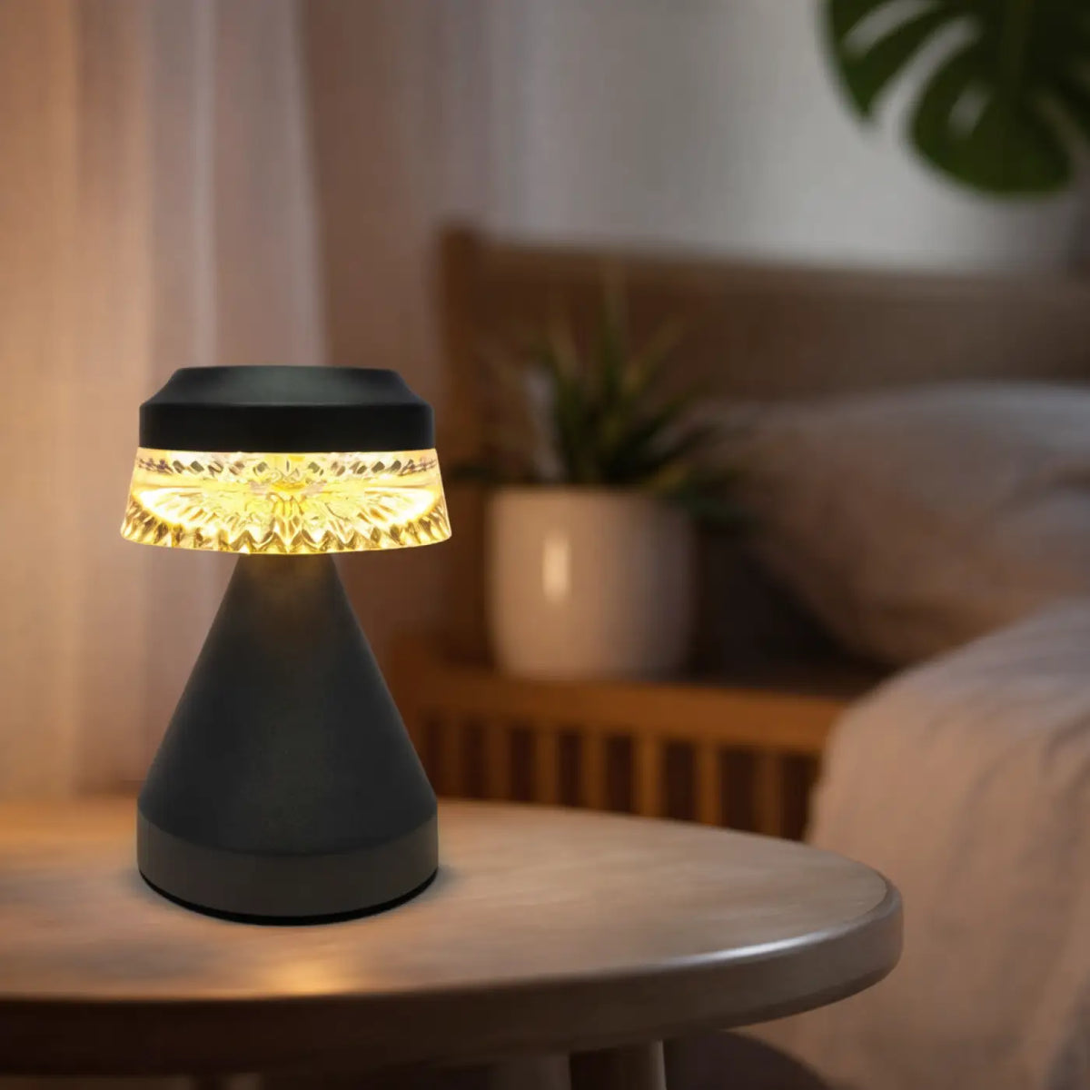 Lampe minimaliste à lumière tamisée, quatre formes, orange ou noir