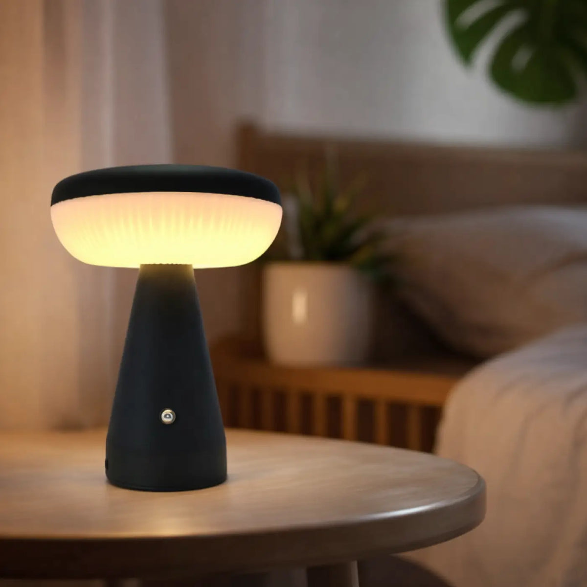 Lampe minimaliste à lumière tamisée, quatre formes, orange ou noir
