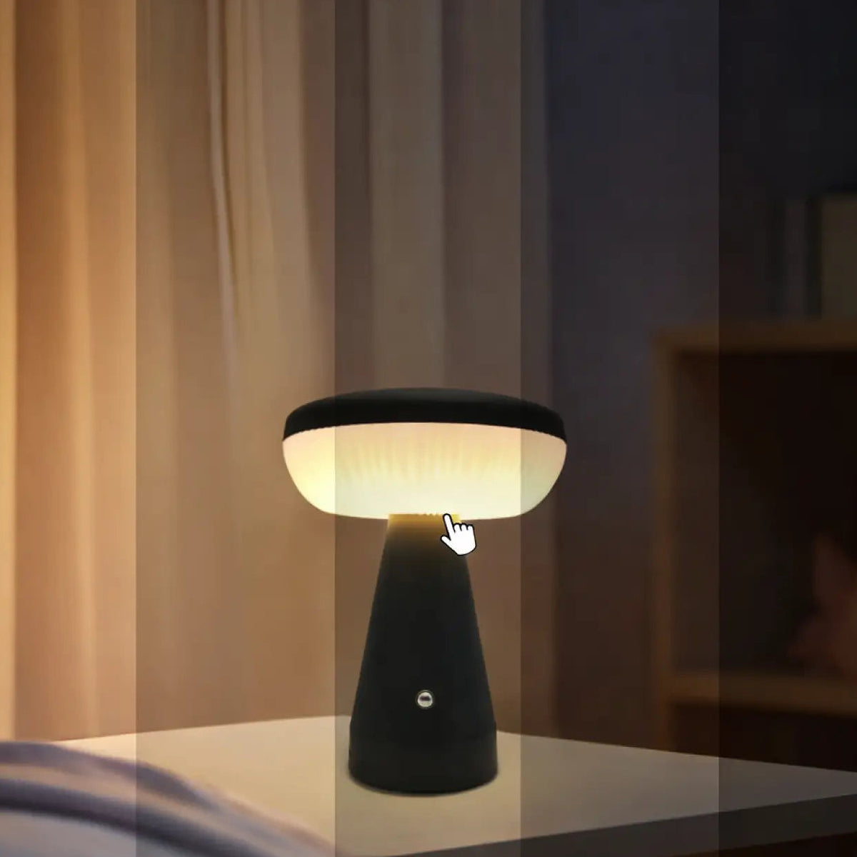 Lampe minimaliste à lumière tamisée, quatre formes, orange ou noir