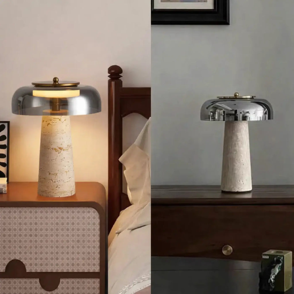 Lampe de chevet moderne, transparente ou argentée, 3 teintes