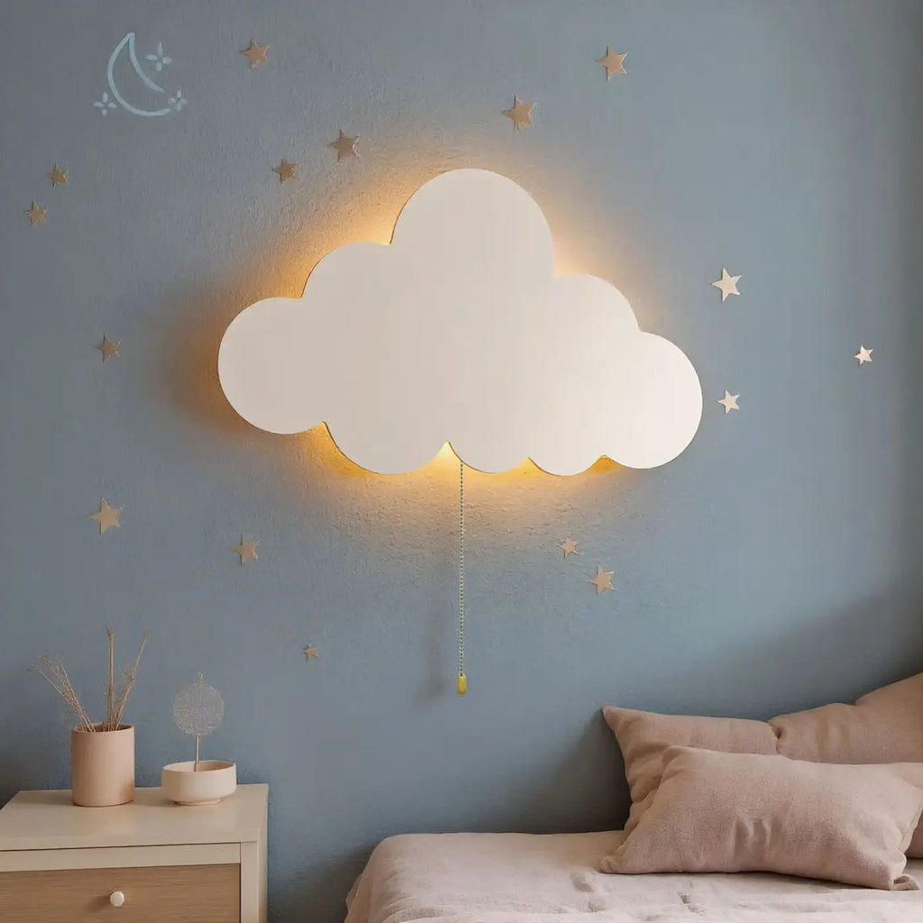 Veilleuse murale nuage pour enfant, lumière douce