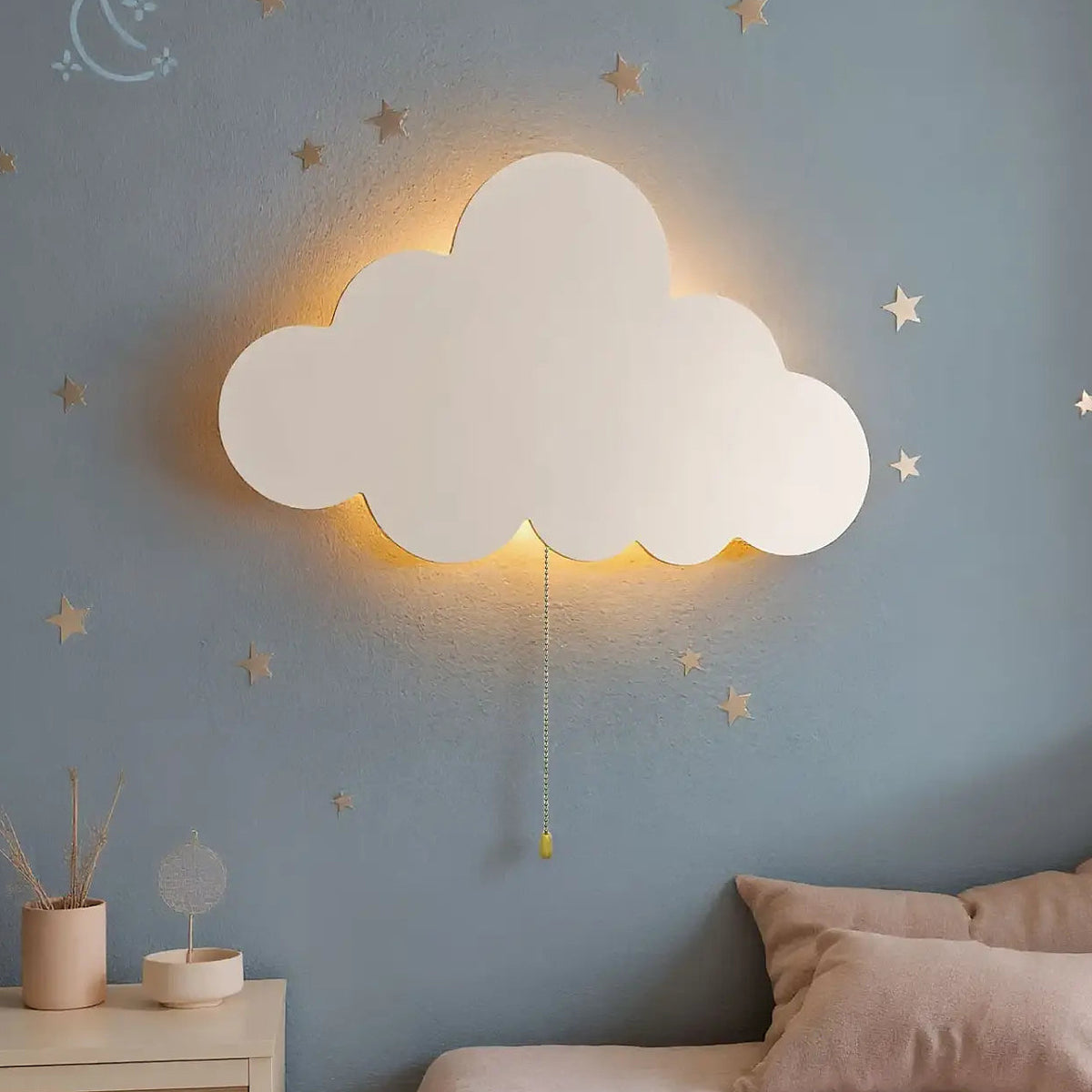 Veilleuse murale nuage pour enfant, lumière douce