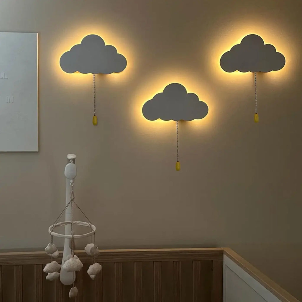 Veilleuse murale nuage pour enfant, lumière douce