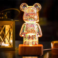 Lampe ourson lumineuse à huit couleurs, branchement USB, ourson 8 couleurs