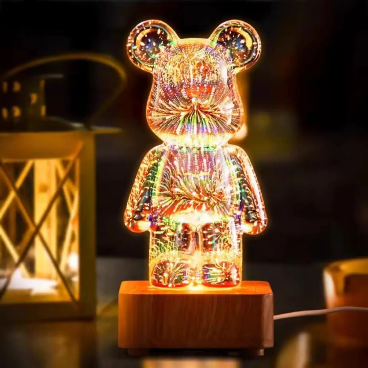 Lampe ourson lumineuse à huit couleurs, branchement USB, ourson 8 couleurs
