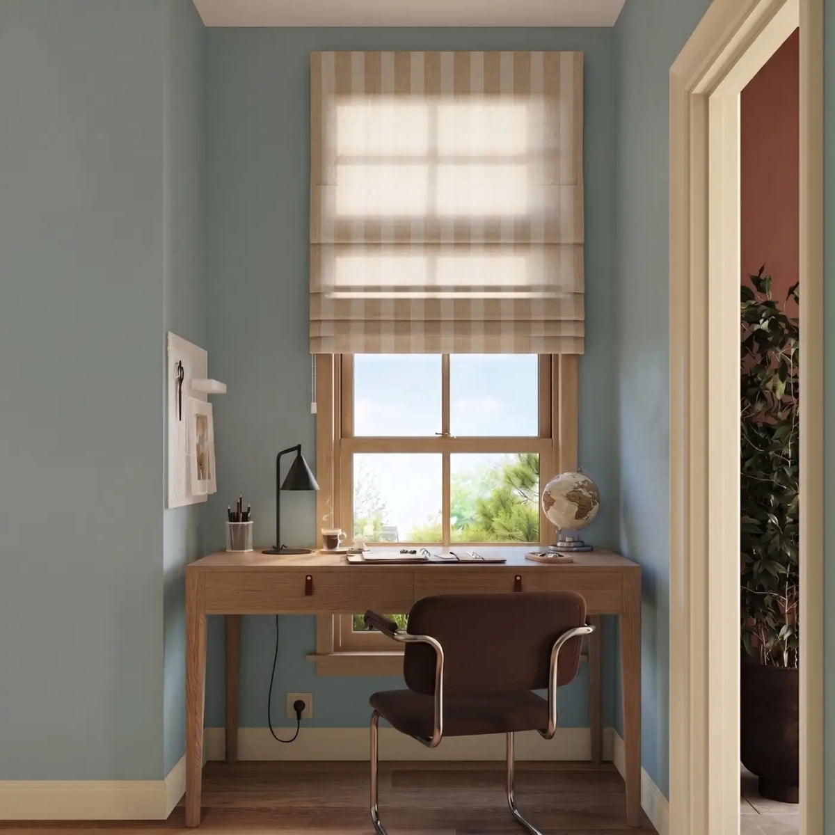 Lampe à poser à bras coudé, abat-jour conique orientable, 15 coloris