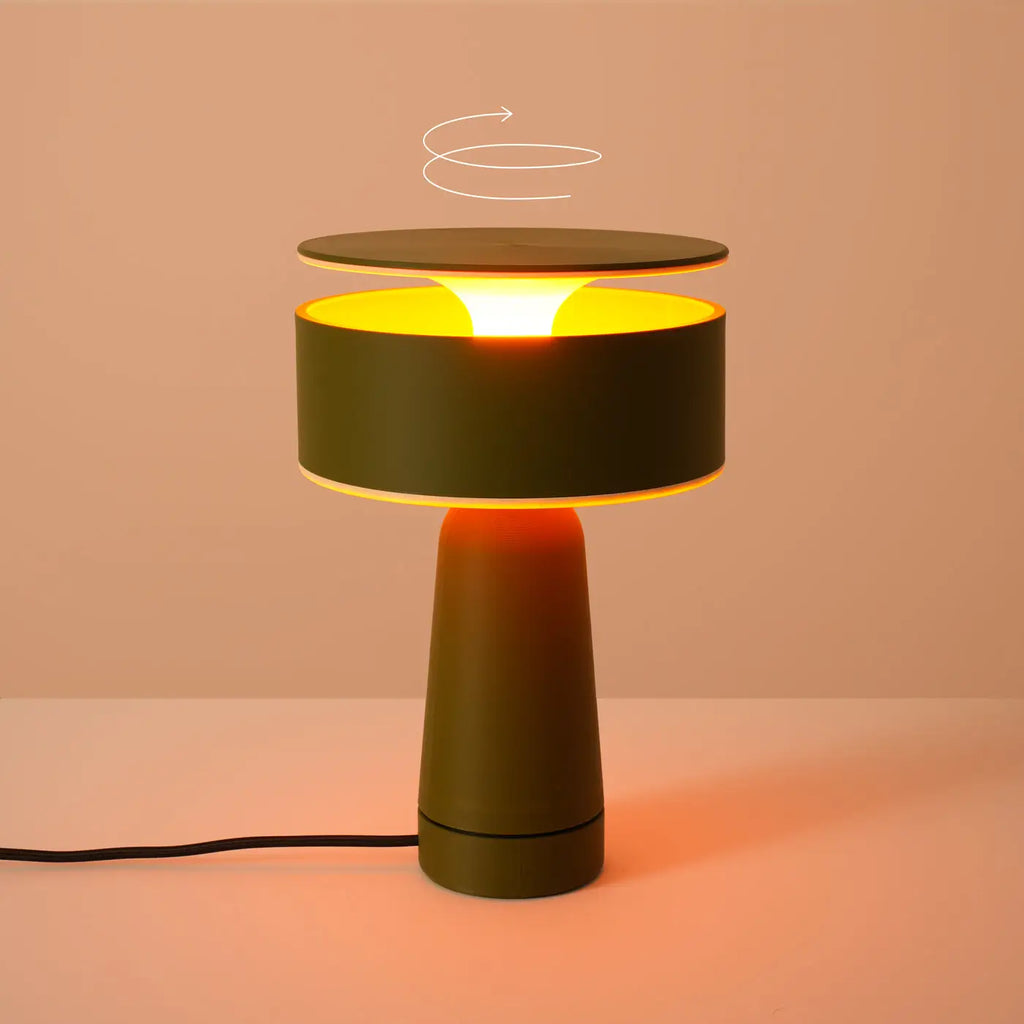 Lampe de chevet à couvercle pivotant qui dose la lumière, G9