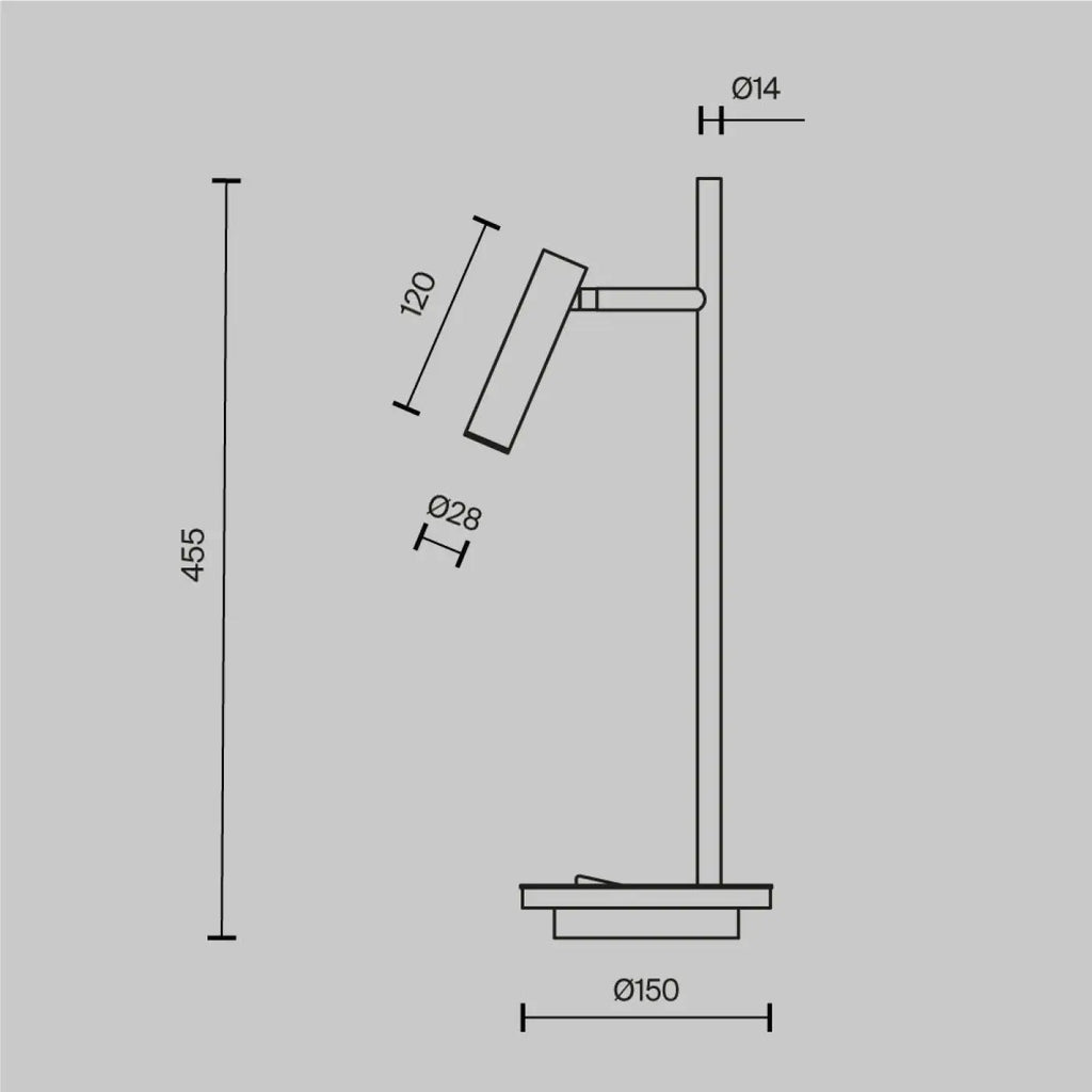 Lampe liseuse LED orientable à base rétroéclairée, 45,5 cm