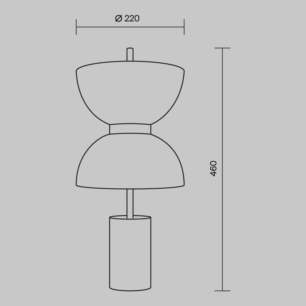 Lampe à poser LED globe opalin sur socle en marbre, 46 cm