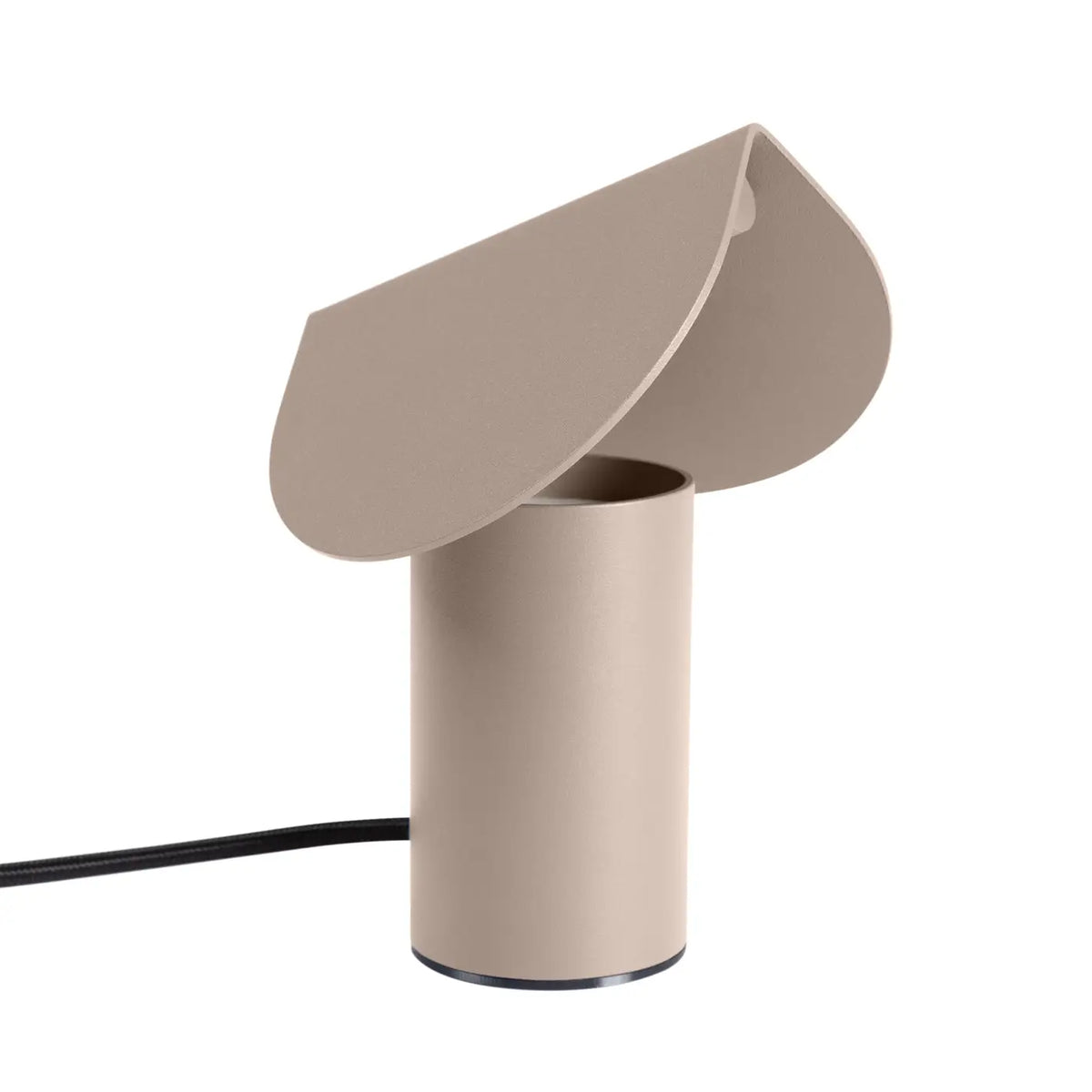 Petite lampe de chevet en aluminium au bord ondulé, LED 6 W, taupe