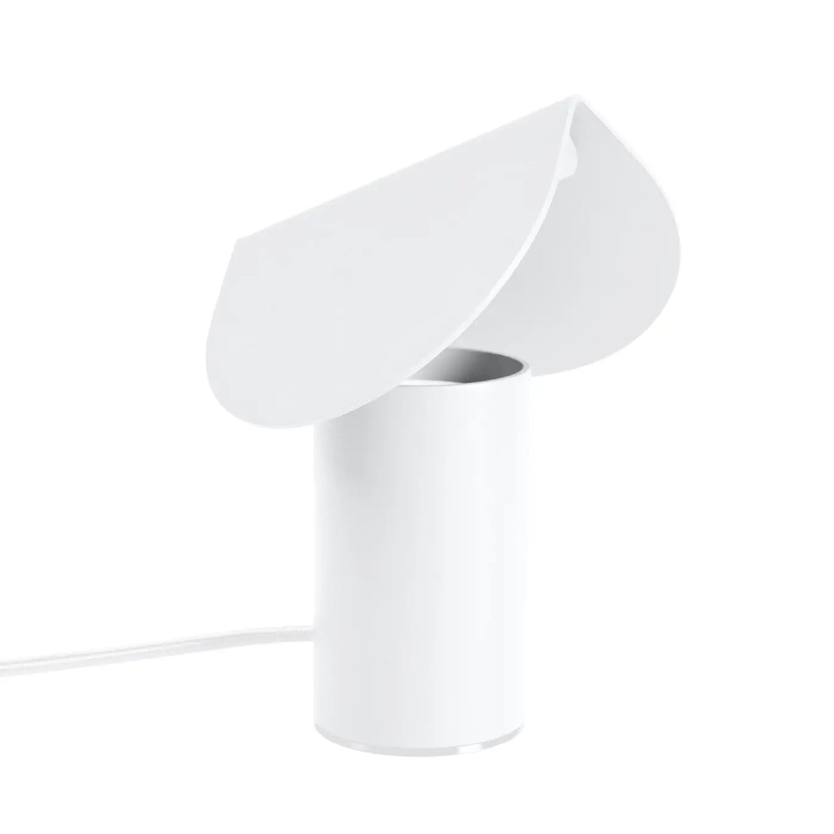 Petite lampe de chevet en aluminium au bord ondulé, LED 6 W, blanc