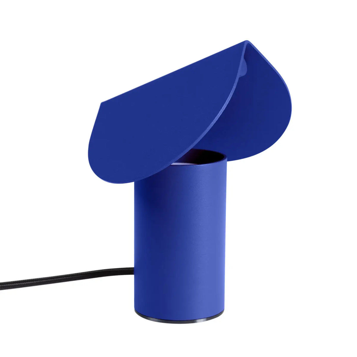 Petite lampe de chevet en aluminium au bord ondulé, LED 6 W, outremer
