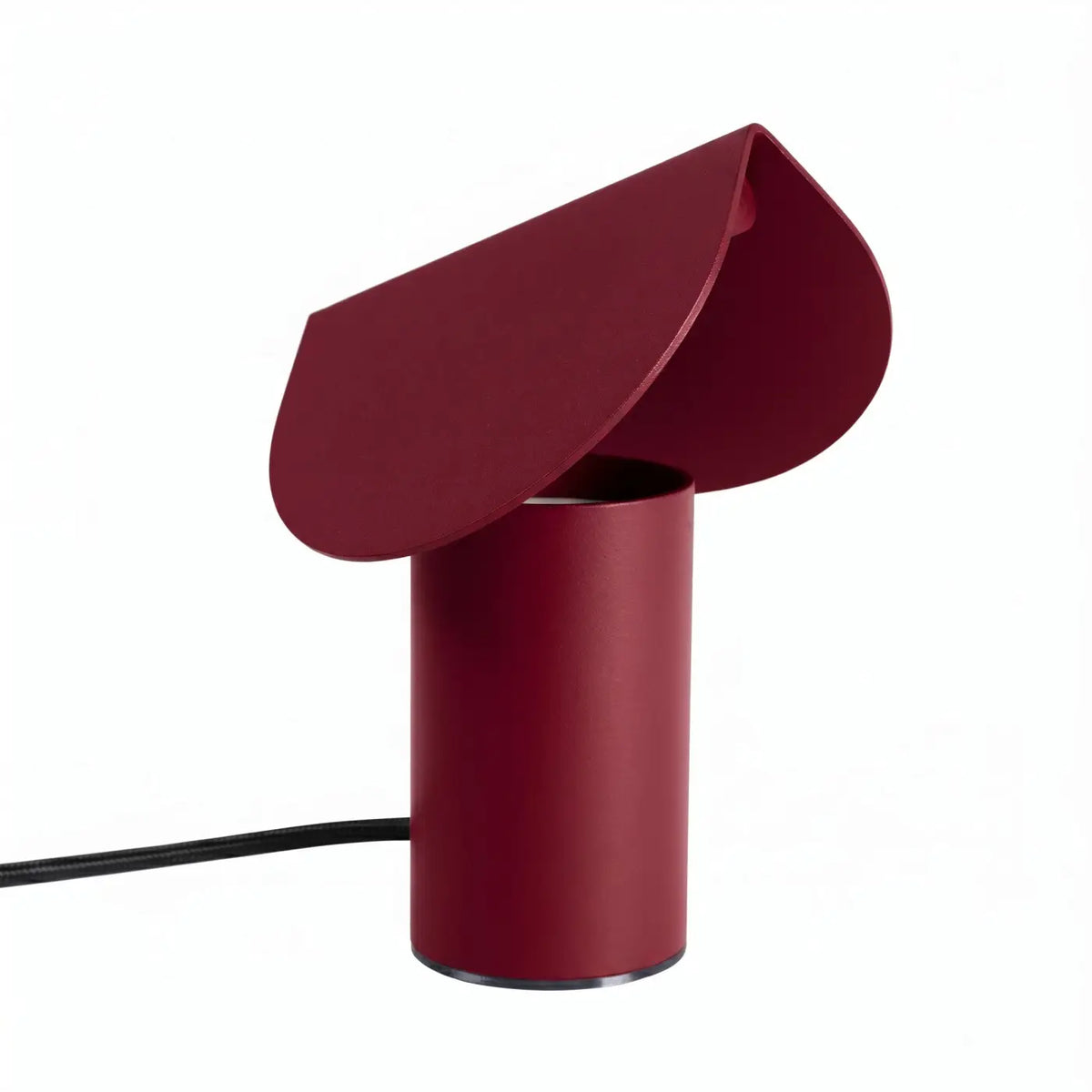 Petite lampe de chevet en aluminium au bord ondulé, LED 6 W, bordeaux