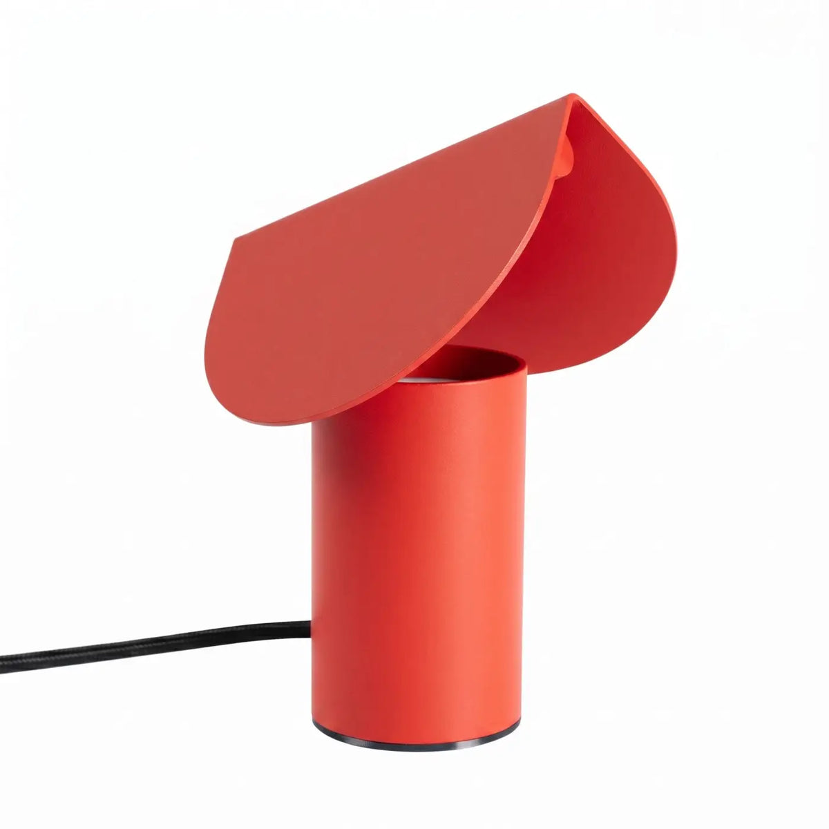 Petite lampe de chevet en aluminium au bord ondulé, LED 6 W, rouge