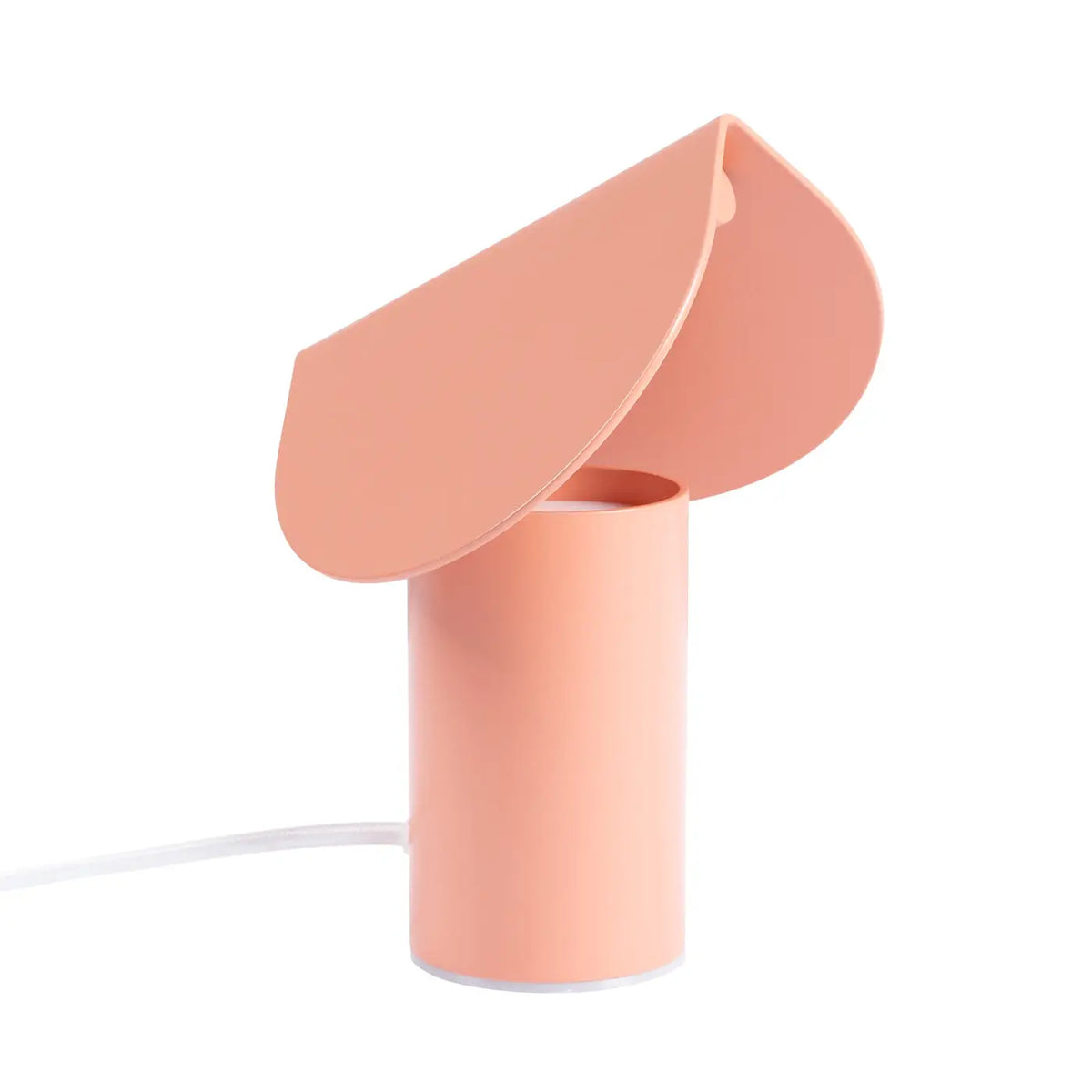 Petite lampe de chevet en aluminium au bord ondulé, LED 6 W, pêche