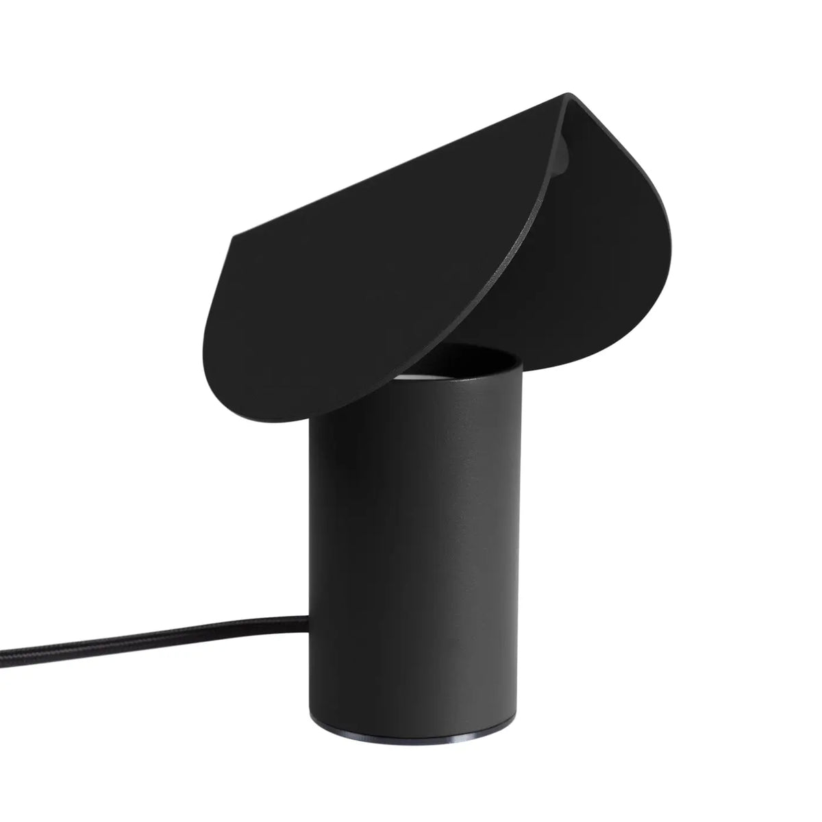 Petite lampe de chevet en aluminium au bord ondulé, LED 6 W, noir