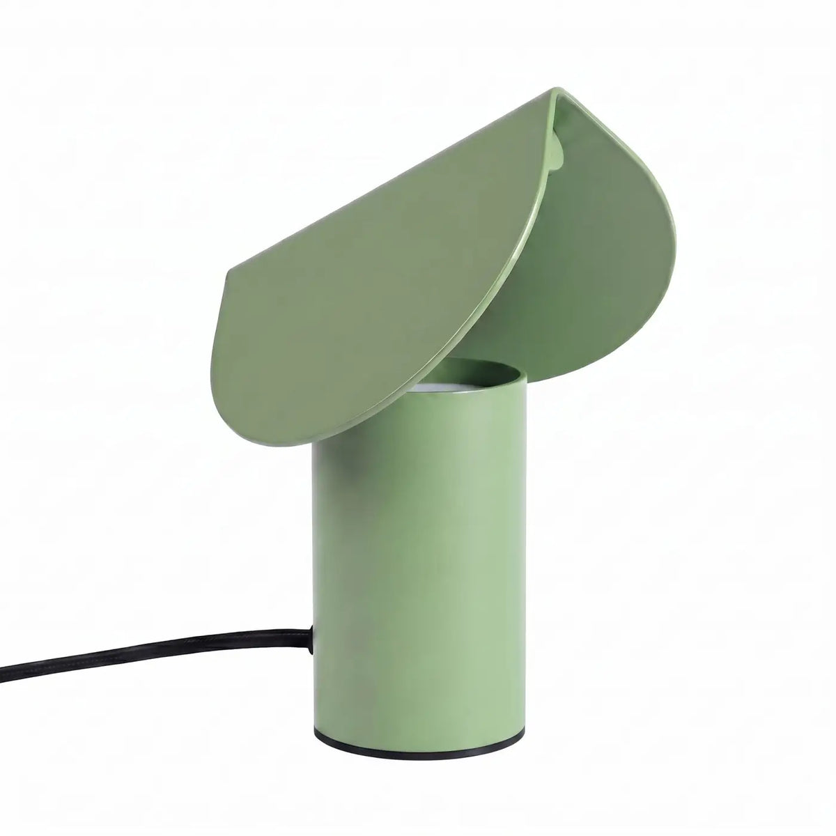 Petite lampe de chevet en aluminium au bord ondulé, LED 6 W, sauge