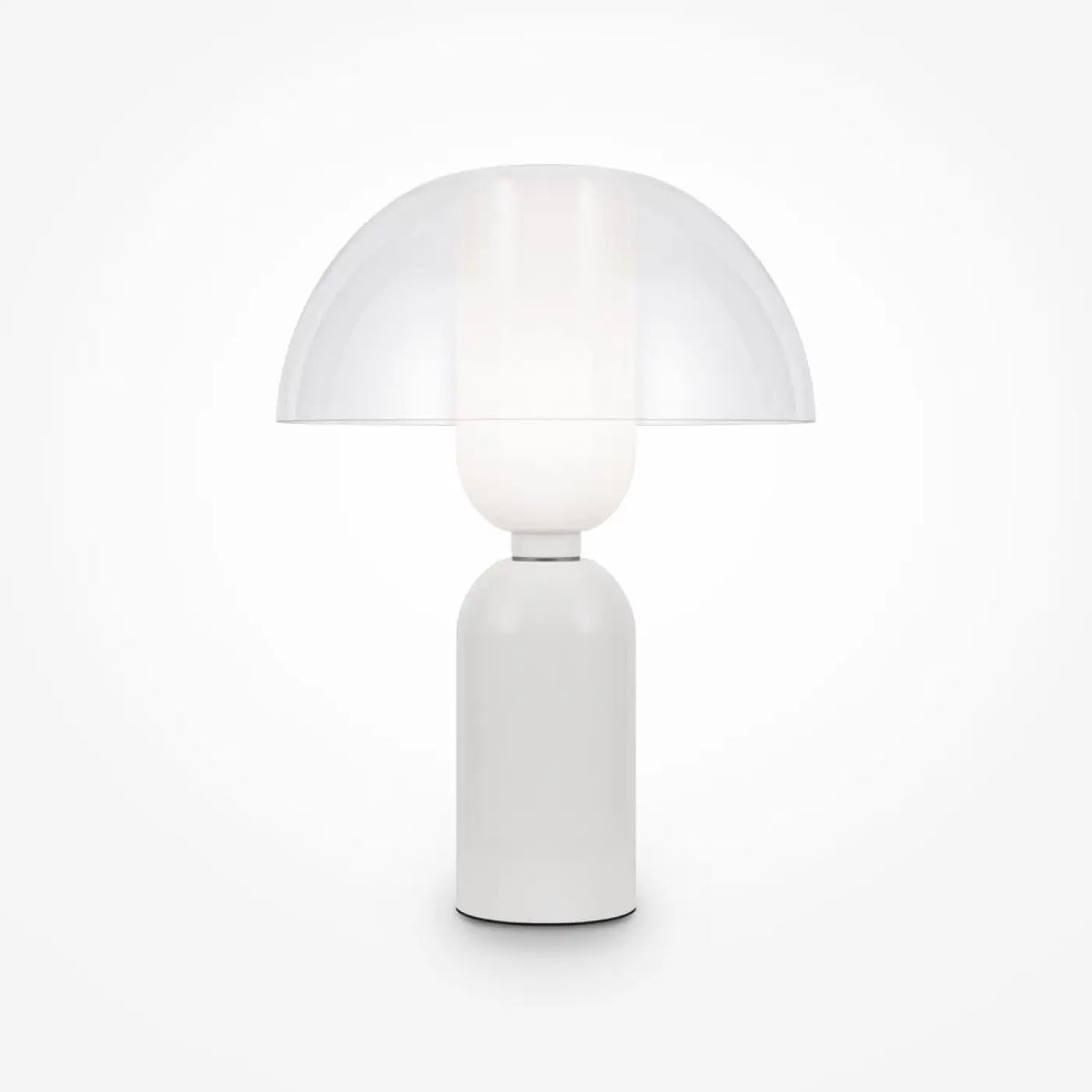 Lampe de chevet pied en céramique et abat-jour en tissu, 43 cm, blanc