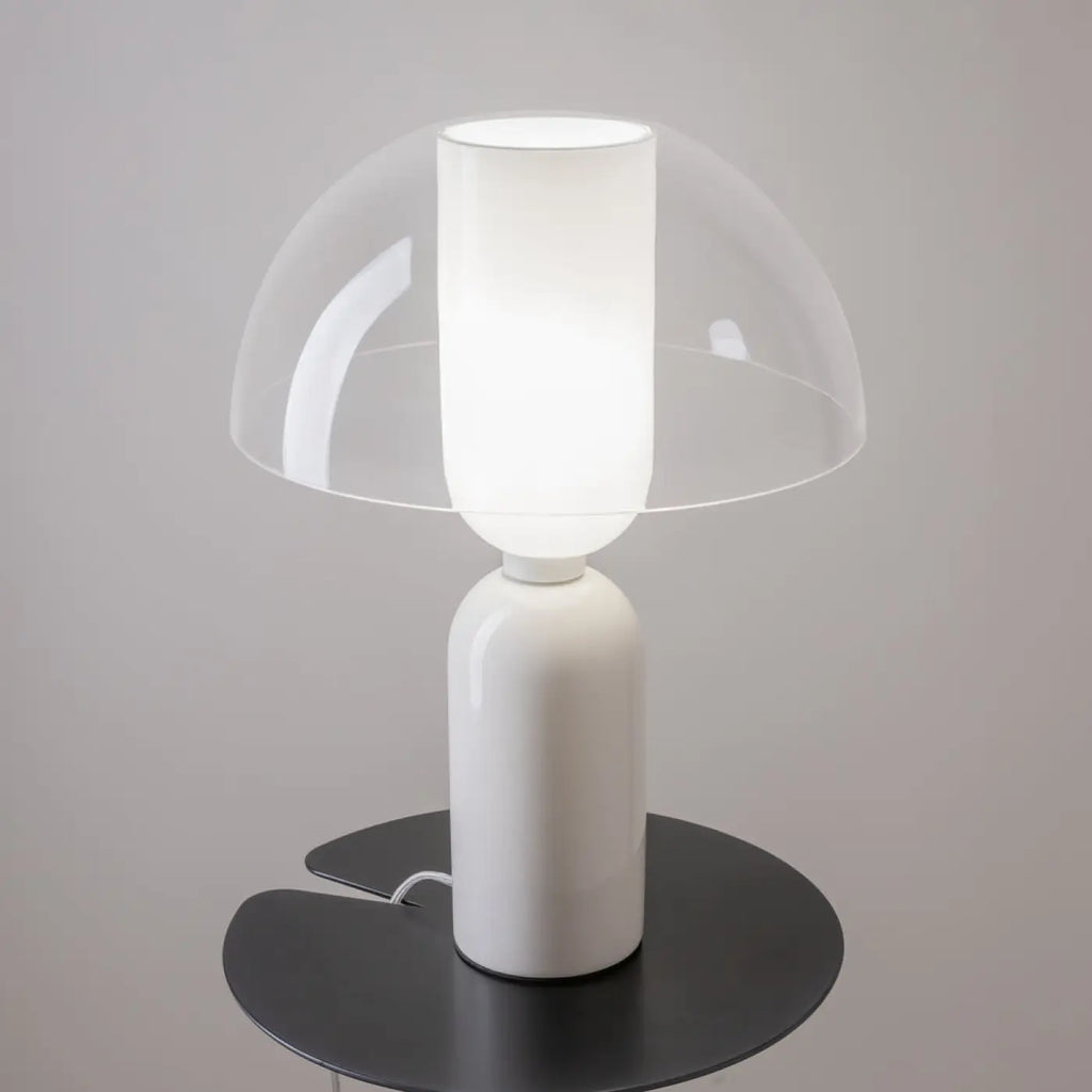 Lampe de chevet pied en céramique et abat-jour en tissu, 43 cm