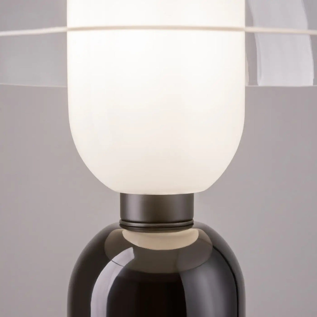 Lampe de chevet pied en céramique et abat-jour en tissu, 43 cm