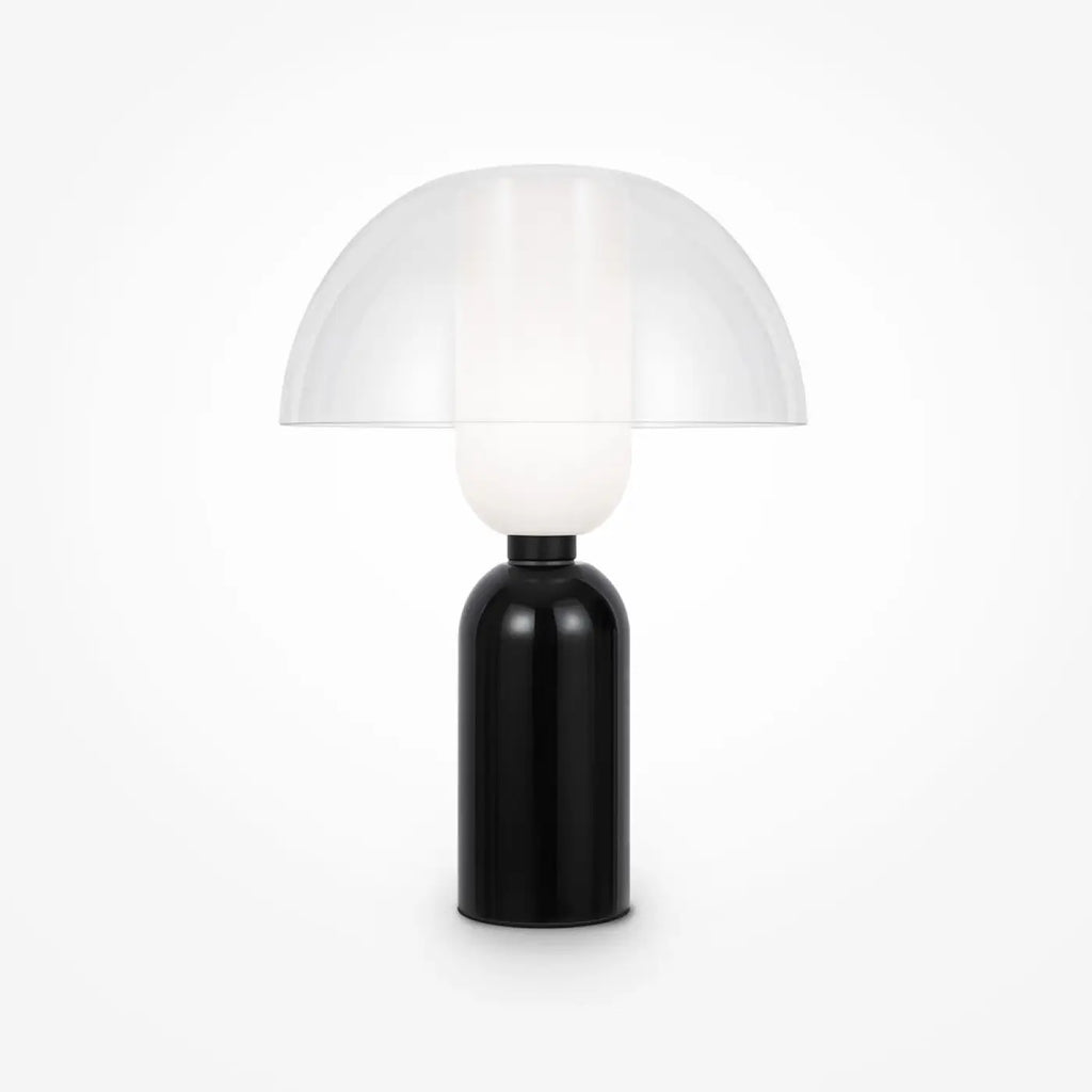 Lampe de chevet pied en céramique et abat-jour en tissu, 43 cm, noir