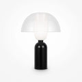 Lampe de chevet pied en céramique et abat-jour en tissu, 43 cm, noir