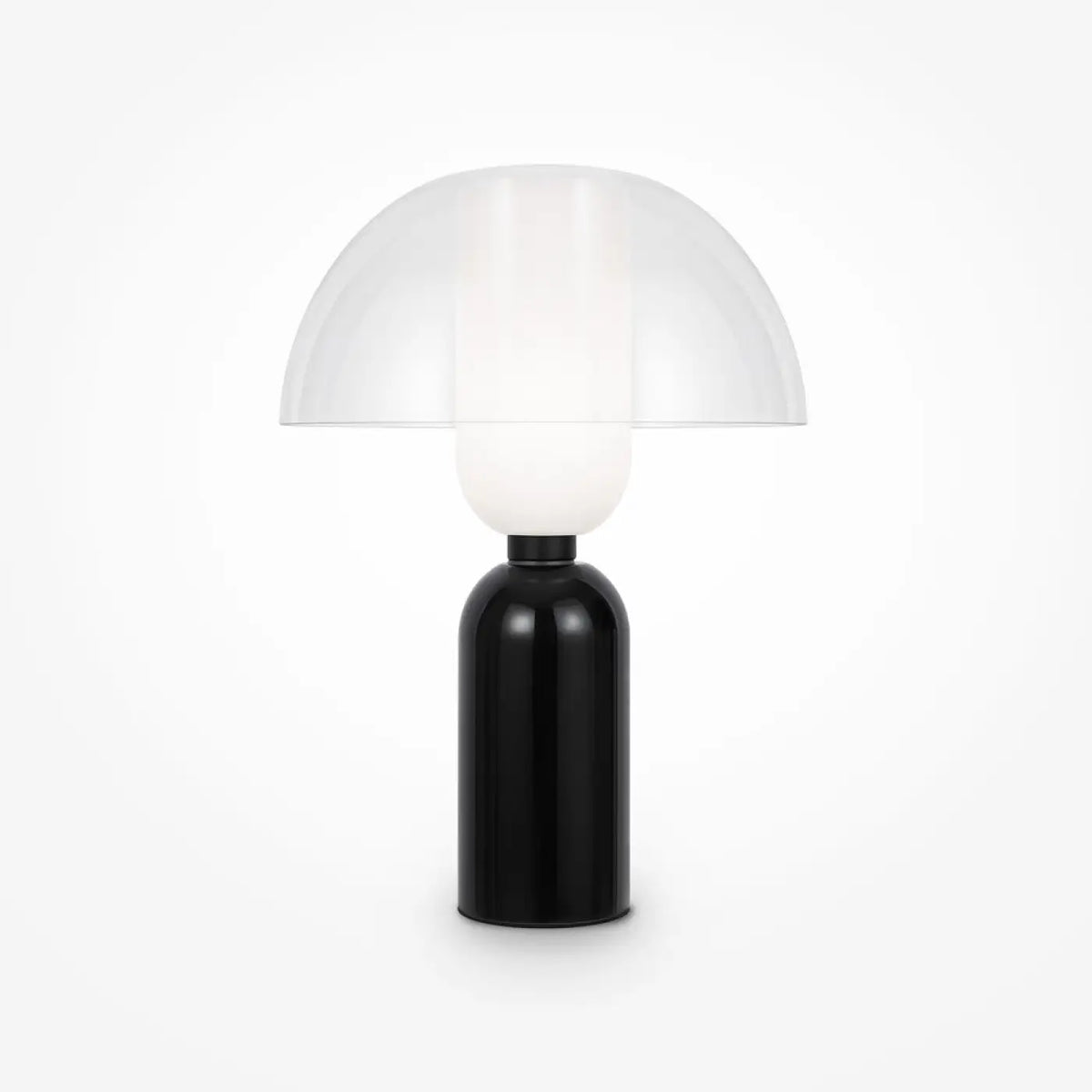 Lampe de chevet pied en céramique et abat-jour en tissu, 43 cm, noir