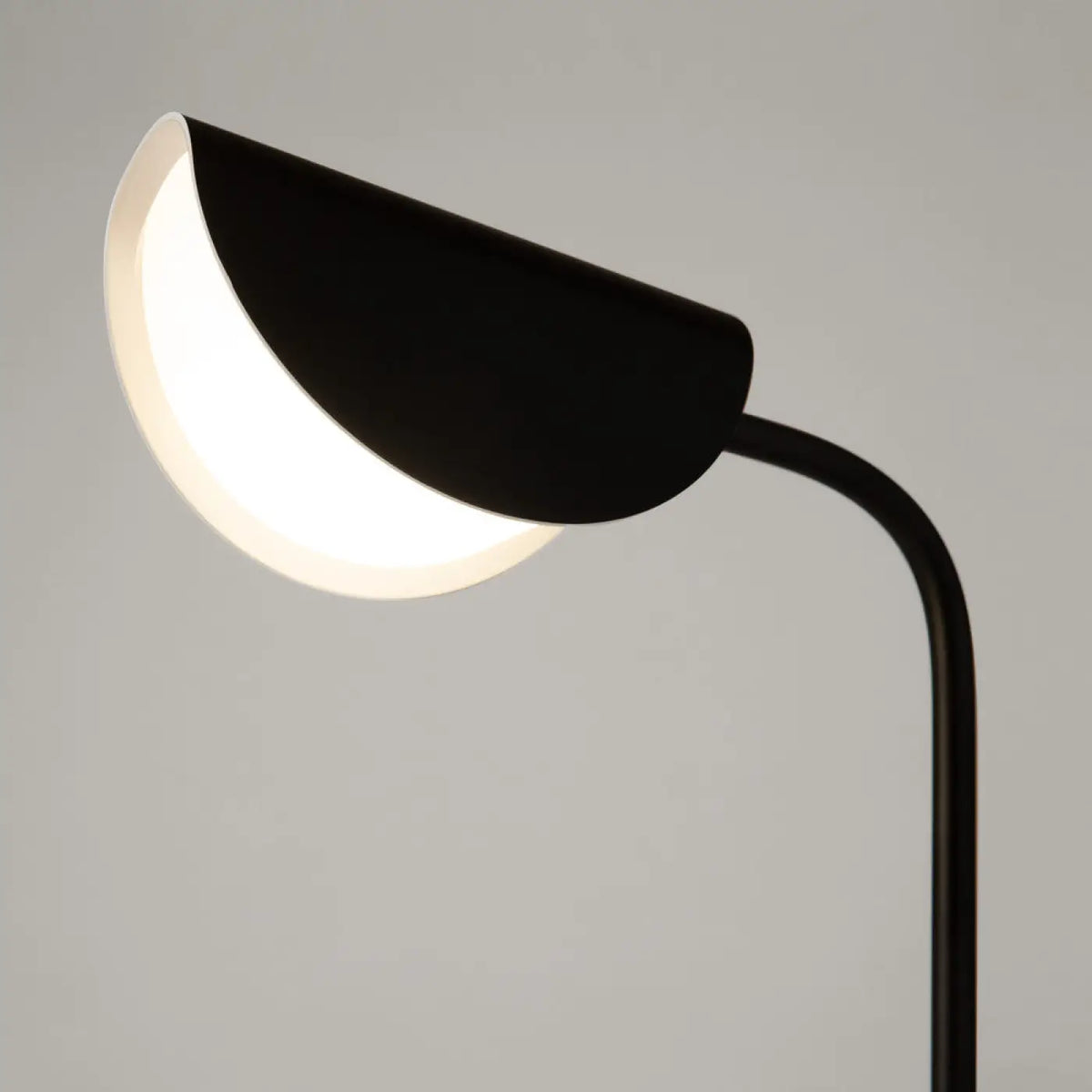 Lampe de chevet feuille d'acier noir, 43,5 cm, culot G9