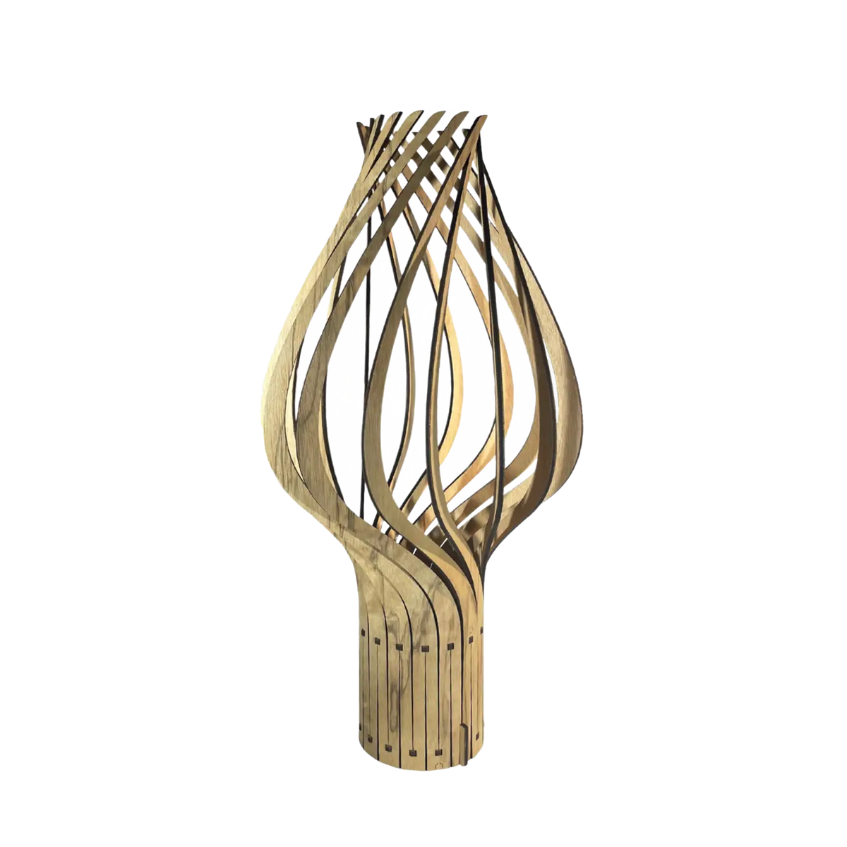 Lampe à poser haute et élancée en bois de bouleau, 52 cm