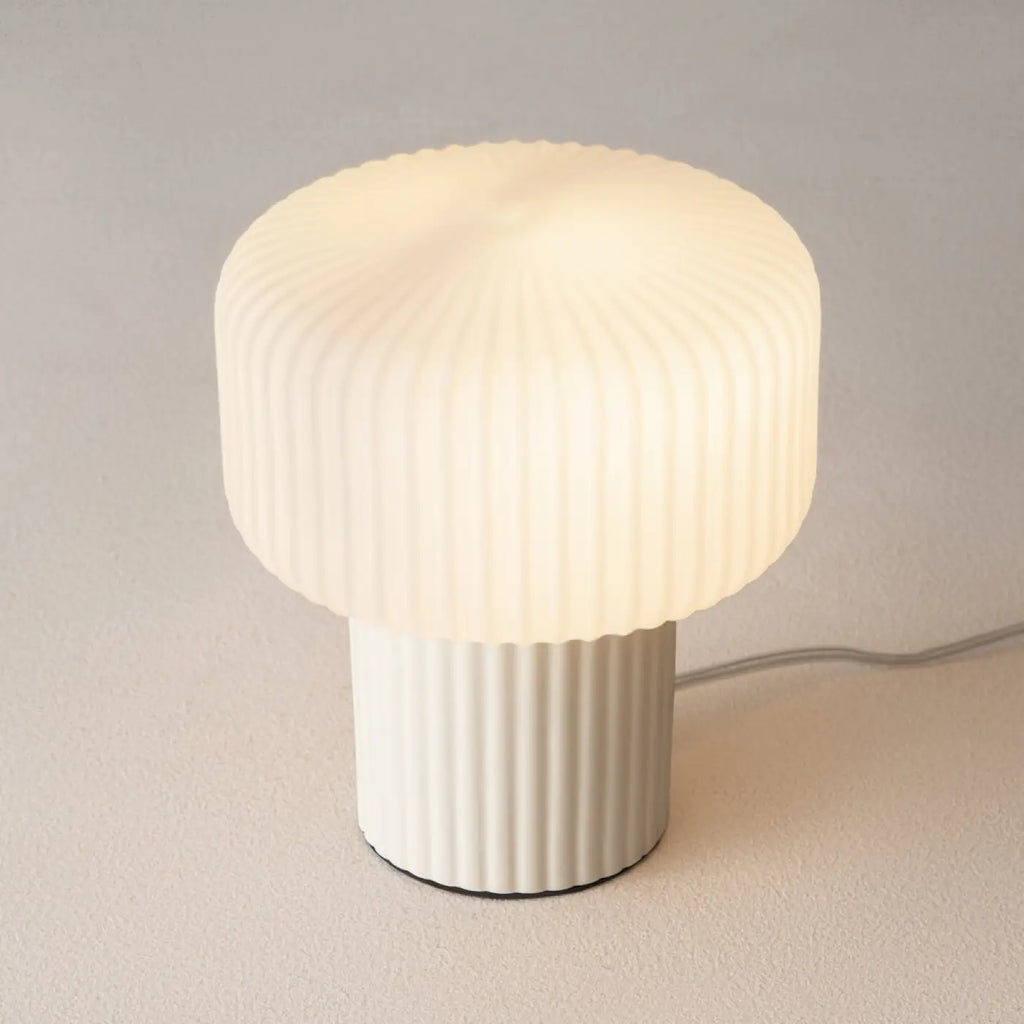 Lampe dôme en céramique blanche, 19 cm, culot G9